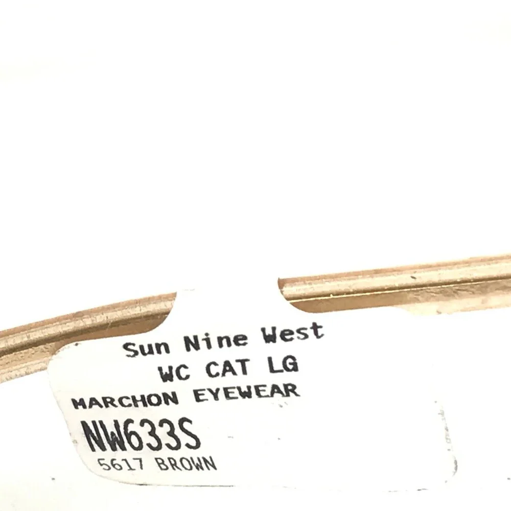 Nine West Eyeglasses Frames NW633S 210 Brown Gold Cat Eye Oversized 56-17-135